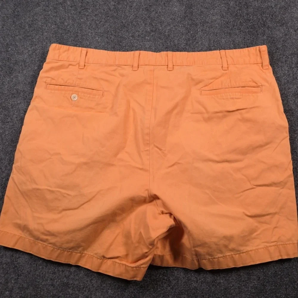 Bills Khakis Parker Shorts Mens 42 Orange Standard Fit Chino Flat Front USA Made